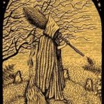 Witch broom with his hands
